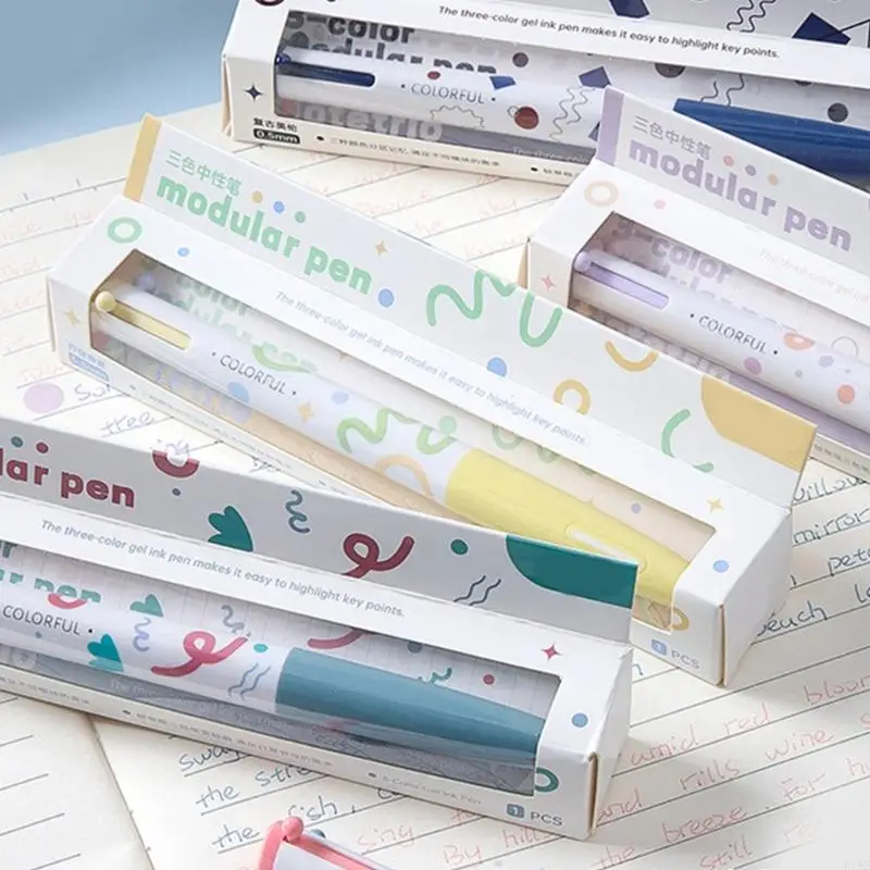 

Набор из 4 выдвижных разноцветных ручек для плавного и быстрого письма в классе и на работе F19E