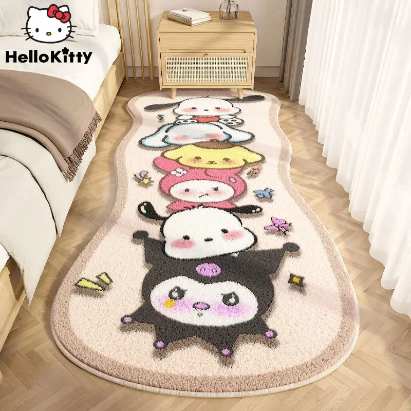 Snario Melody Kuromi Pachacco Cartoon Bedroom Carpet Stitch Lotso Pooh Bear Cute Floor Mat Anime Cinnamoroll Household Carpet