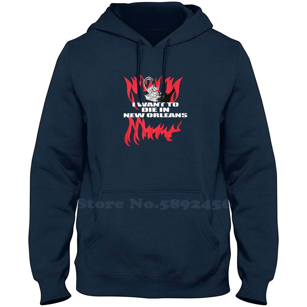 I Want To Die In New Orleans 100% Pure Cotton Hoodie Iwanttodieinneworleans Gray Five Nine Scrim Ruby Rap Album