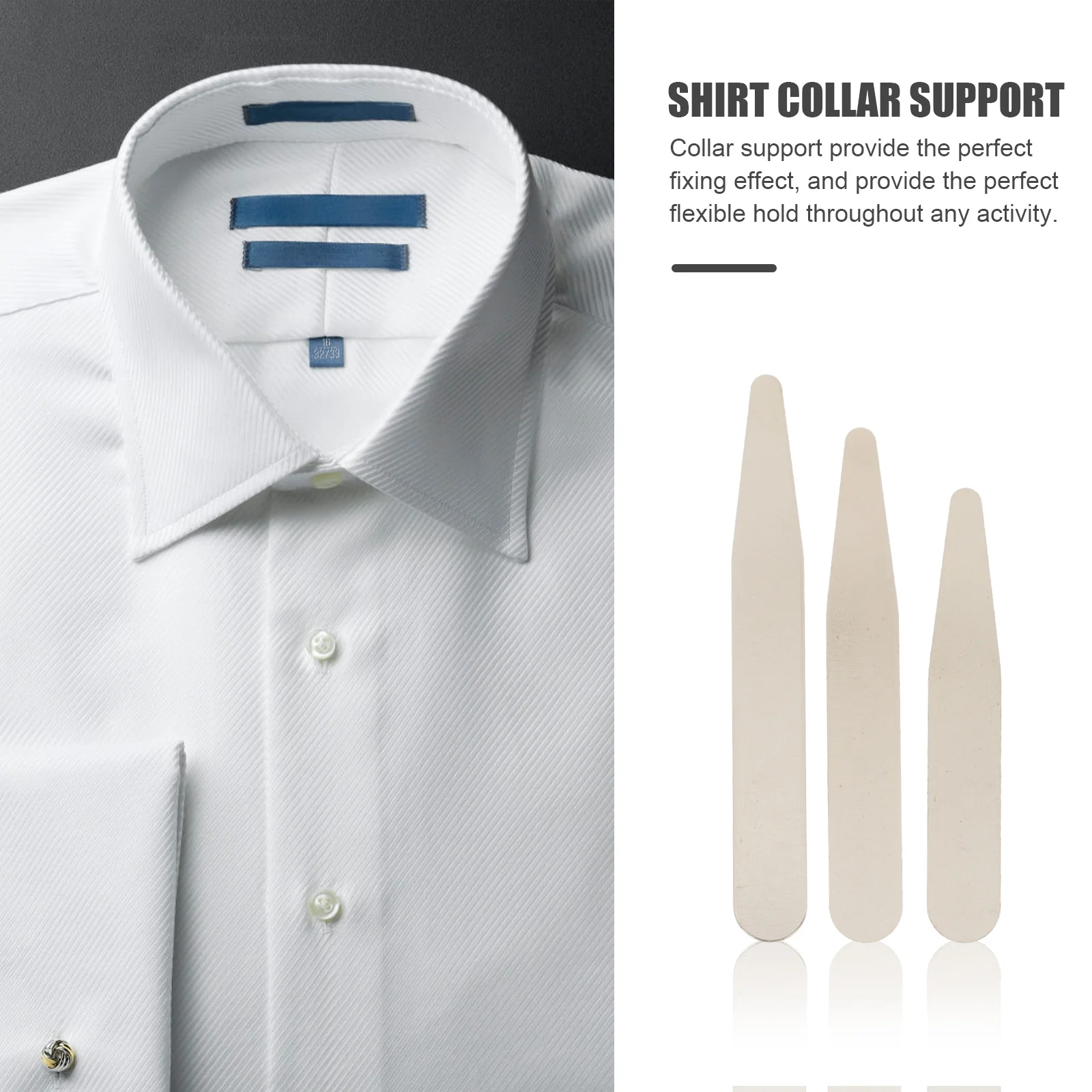 36 Uds. De cuello de camisa, moldeador de huesos, soporte ligero para hombres, insertos de camisa de vestir, accesorios