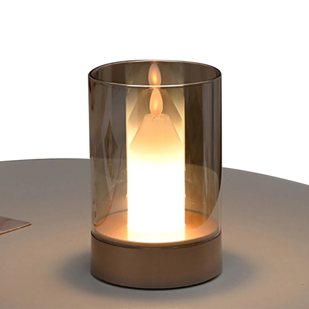 LED Candle Light Flameless Candles Battery Operated Flickering Pillar Candle Electronic Candle Light for Romantic Ambiance