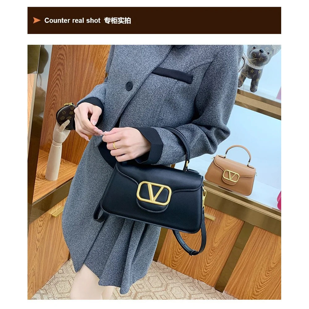 Nova bolsa crossbody de ombro único de luxo leve, bolsa quadrada pequena com corrente elegante e versátil