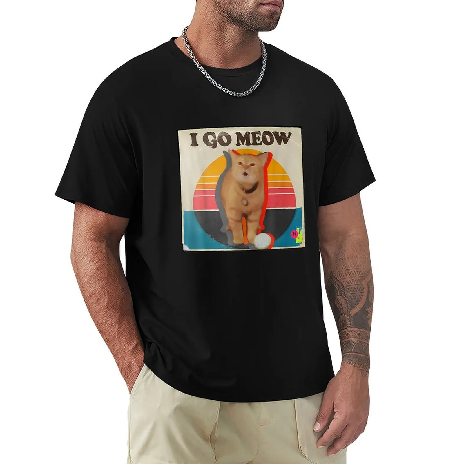 I Go Meow Funny Shirt Cat Lovers, Cute Cat Shirt, Gift For Cat Owners T-Shirt Casual Work Wear T-Shirt