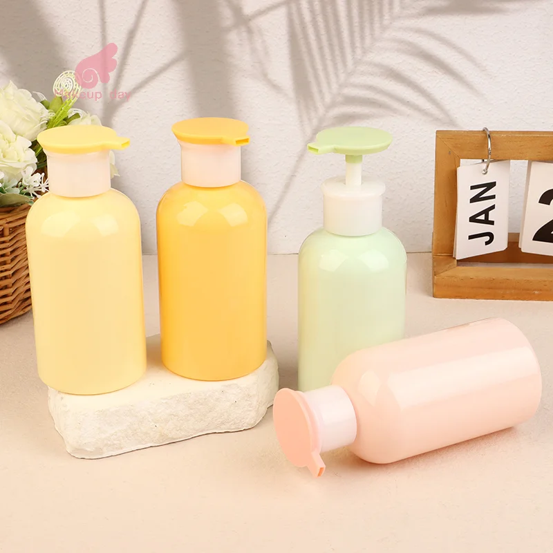 

300ml Travel Toiletries Containers Portable Shampoo Bottles Empty Press-on Lotion Pump Bottles Empty Plastic Separate Case