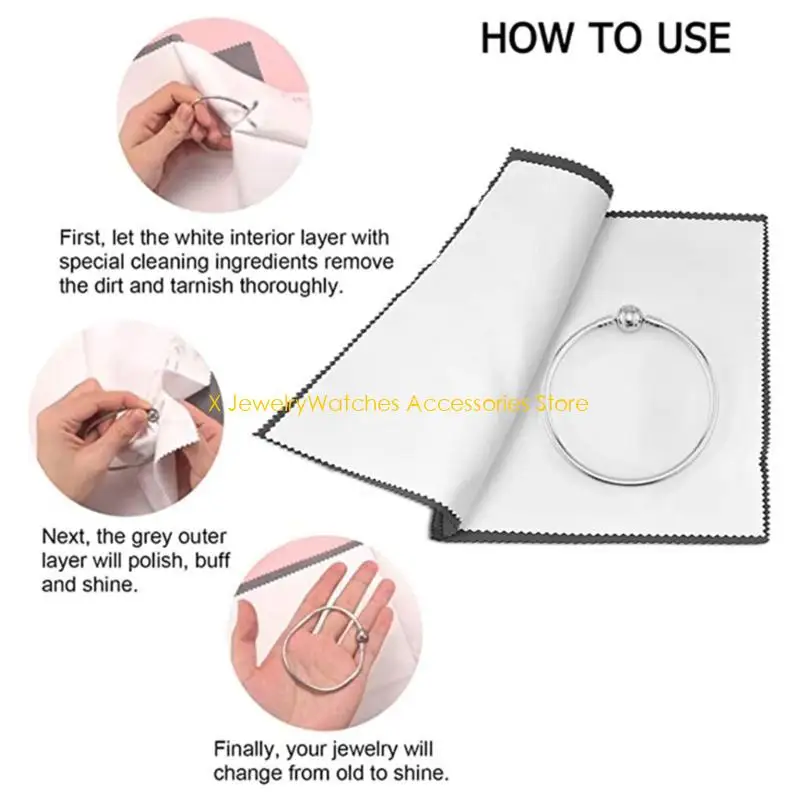 

31KD Portable Silver Cloth for Jewellery Jewelry Polishing Cleaning Cloths for Women