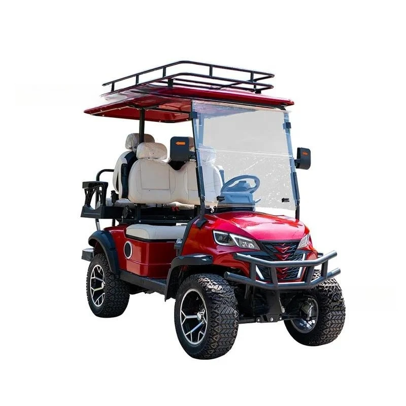 Four Seat Electric Golf Cart Low Noise Eco Friendly Energy Saving Sightseeing Vehicle for Campus Park Commuting