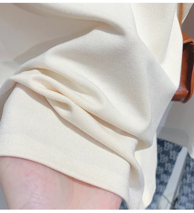 zjaiss 2026 Frühling Herbst Baumwolle Damen T-Shirt Modisches Basic Rundhals-Shirt Einfarbiges Damen Kurzarm-Oberteil – Detail 8