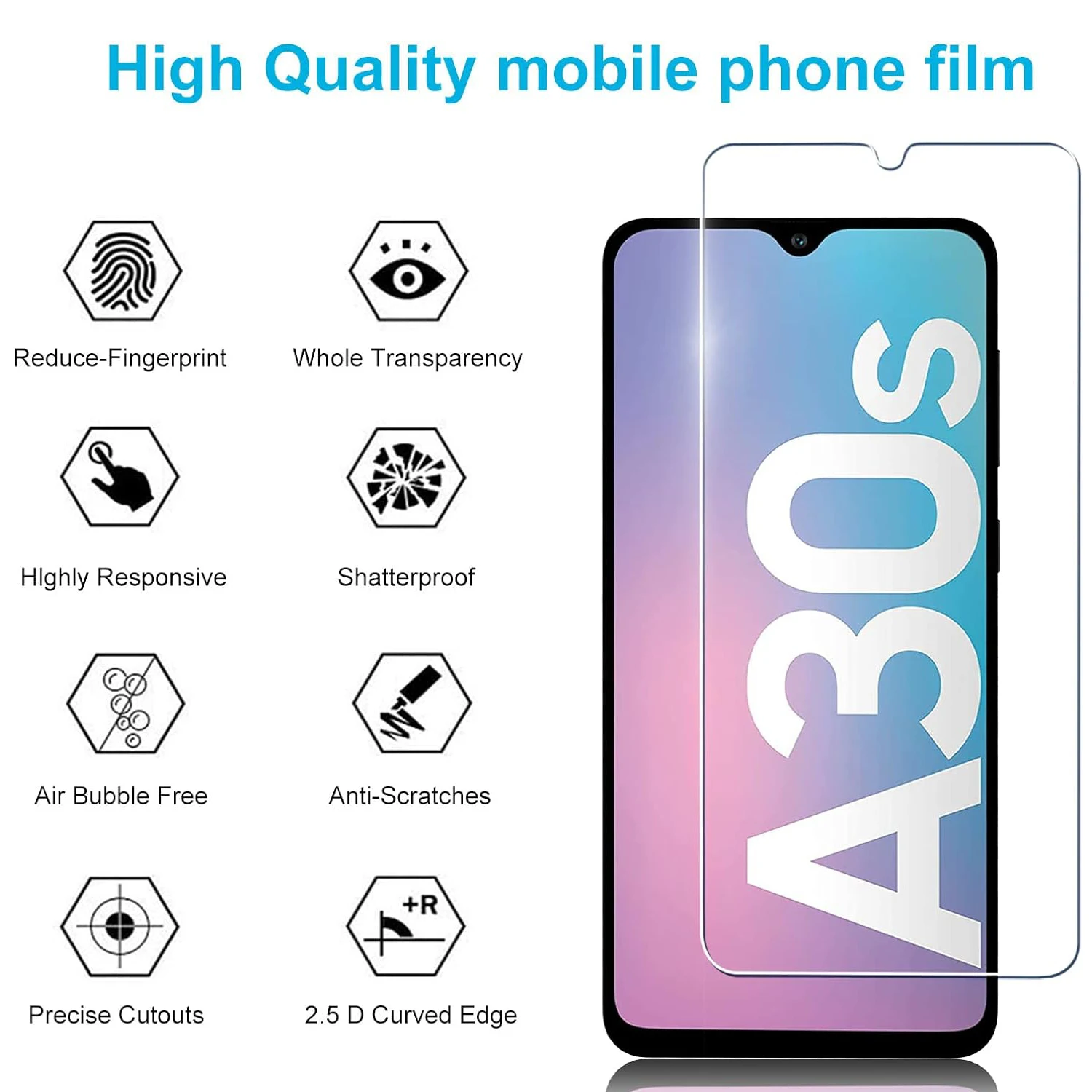 2 шт./4 шт. закаленное стекло для Samsung Galaxy A30 A30s Защитное стекло для экрана