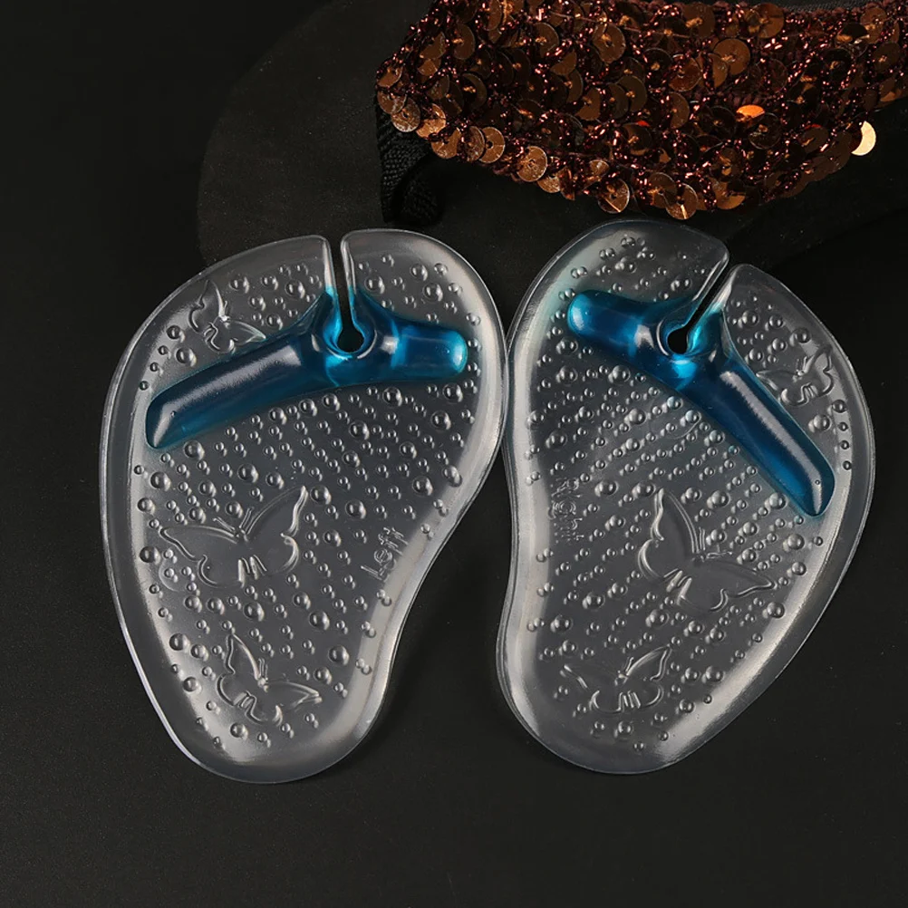 

3 пары полустельок для передней части стопы, гелевые подушечки с узором бабочки, красные, прозрачные, синие, дышащие подушечки для обуви на высоком каблуке