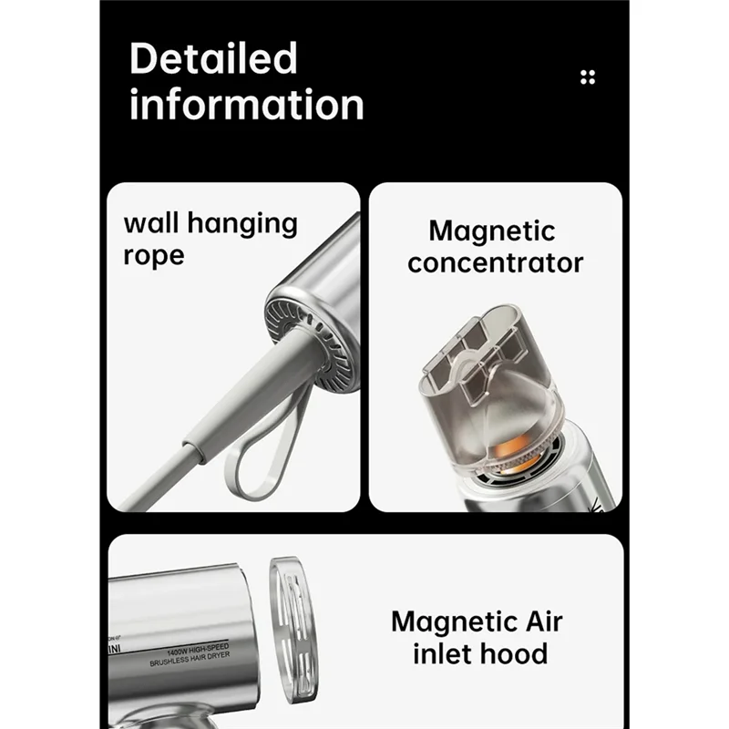 【Must-Haves】Мини-высокоскоростной фен, быстросохнущий фен, незаменимый для детского общежития, дорожный фен, вилка европейского стандарта