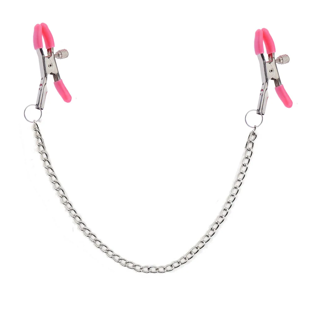 Metal Nipple Clamp with Metal Chain for Women Fetish To Breast Labia Clip Stimulation Massager Bdsm Bondage Sex Products Adult