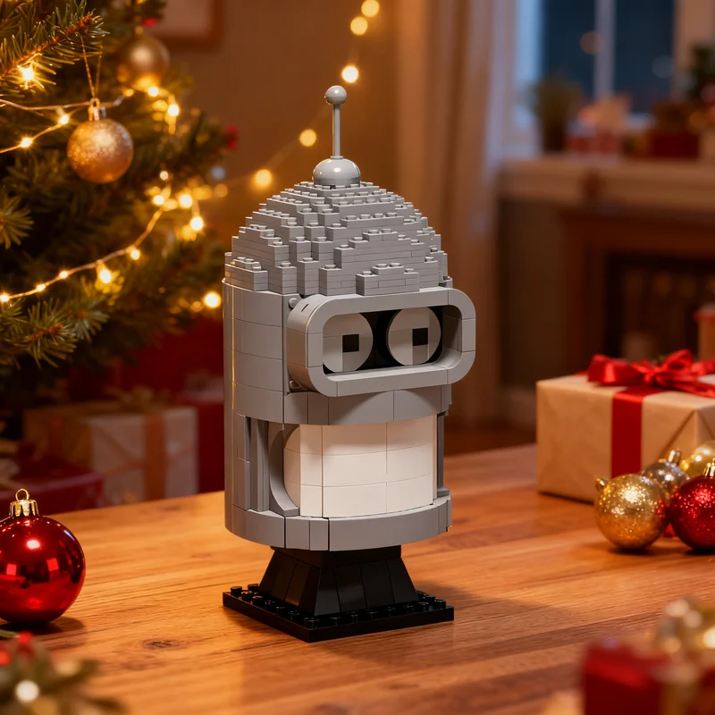 500pcs MOC Other Bender Head Model Christmas Gift Bookshelf Display Collection Decorative Tabletop Accent Office Desk Decoration
