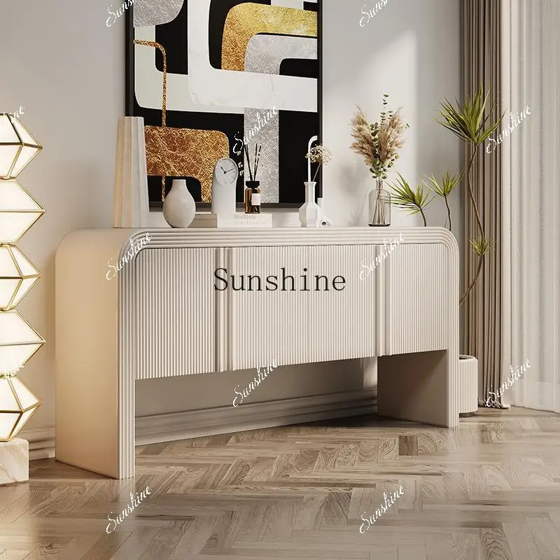 

French light luxury living room against the wall storage/carving creative tea cabinet FT