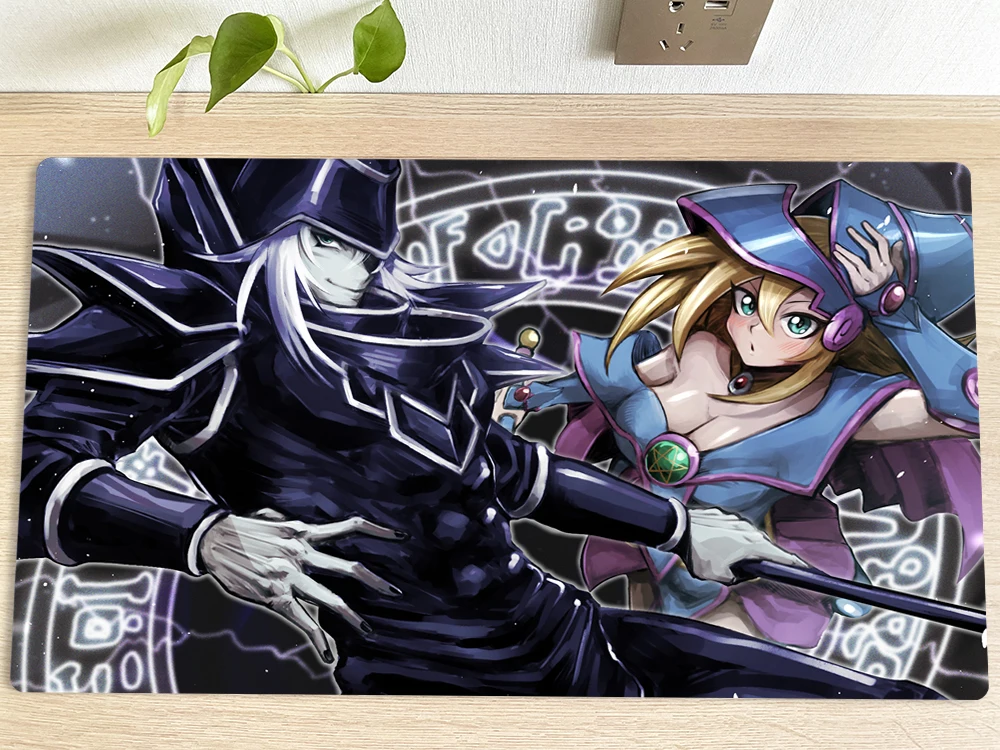 

YuGiOh Table Playmat Dark Magician TCG CCG Mat Trading Card Game Mat Mousepad Mouse Pad Gaming Play Mat 60x35cm Free Bag