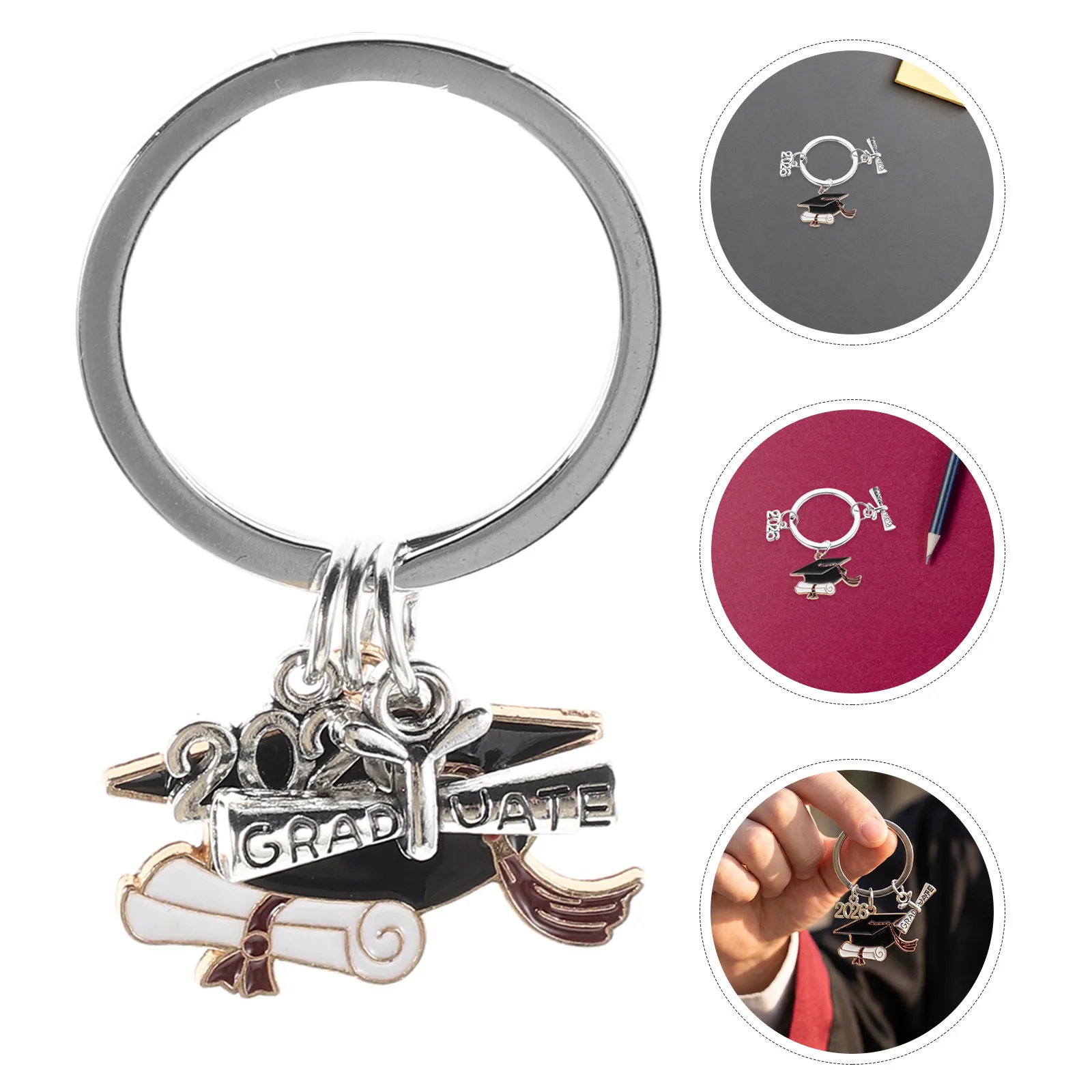 Class of 2026 Graduation Keychain Mini Mortarboard Charm Graduation Gift Key Ring for High School Seniors Class of 2026 Keychain
