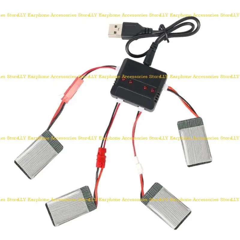 

462E Battery 3.7V 500mAh LiPo Battery and 4 In 1 USB For H107C H107L U816