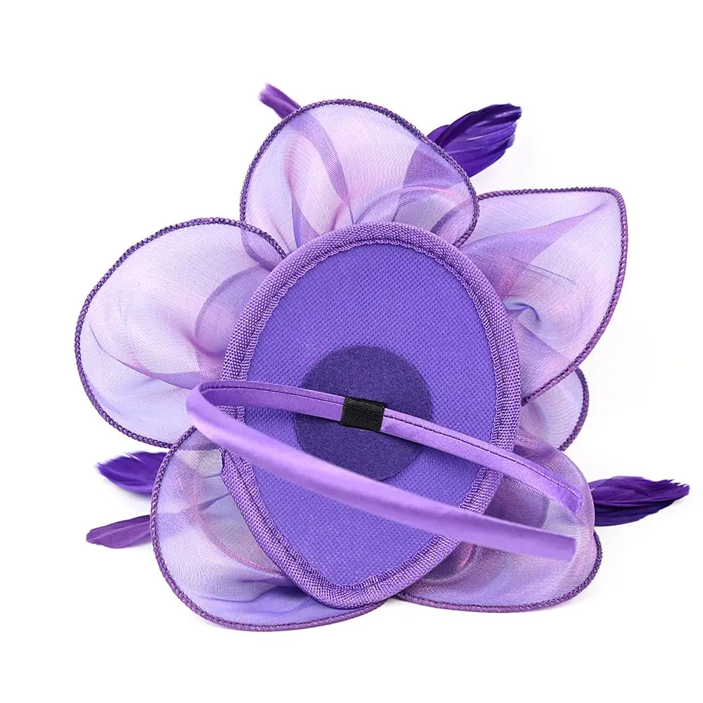 Accessories Fascinators Top Hat Wedding Royal Ascot Race Cocktail Tea Party Fascinator Hats Feather Flower Headband Headwear