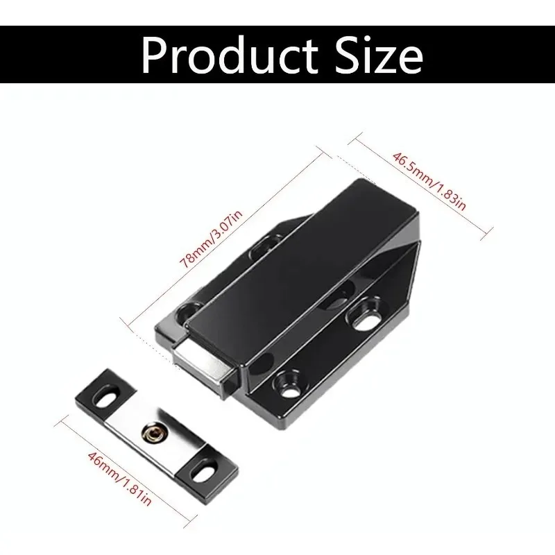 4PCS Magnetic Push to Open Latches Heavy Duty Touch Latch Catch Cabinet Door Hardware Touch Pressure Release Latch for Drawer