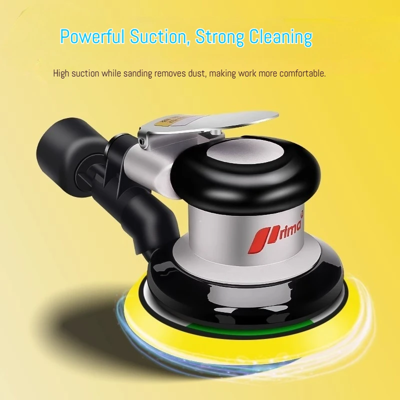 5 Inch Pneumatic Grinder Random Orbital Pneumatic Sander Circular Air Polished Grinder Vacuum Eccentric Polishing Machine Tools