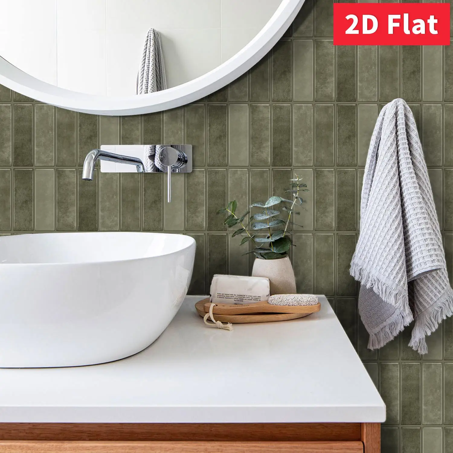 HD Print Subway Style Wall Sticker 11.81x5.91 inch Self‑Adhesive Easy Clean for Kitchen Backsplash Bedroom Wall Makeover