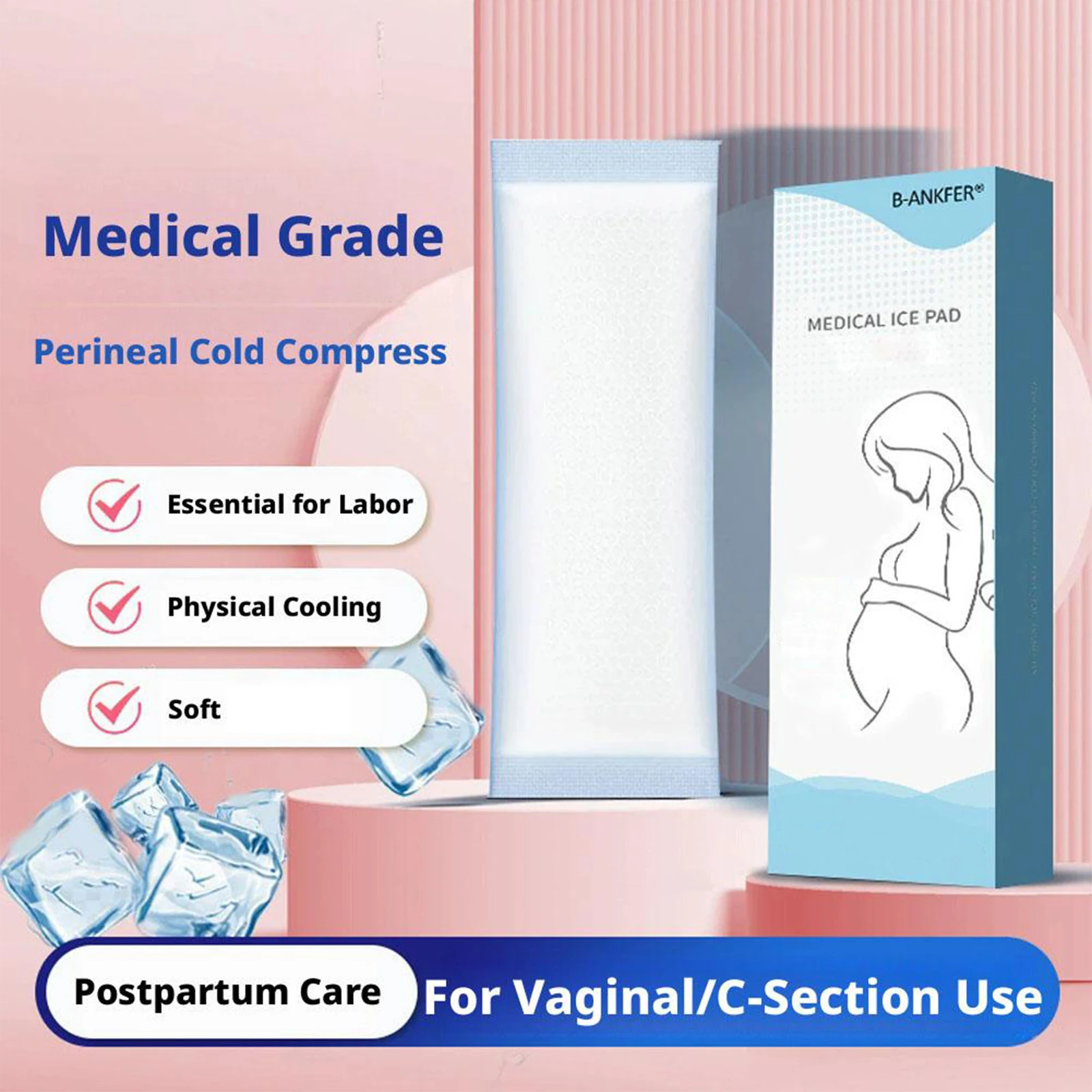 1/2PC Medical Cold Compress Postpartum Care Mat Cesarean Section Vaginal Delivery Ice Pad Sanitary Napkins Recovery Pain Care