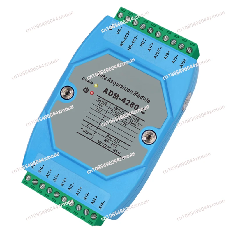 

ADM-4280-C 8-channel analog data acquisition module 4-20mA 0-10V 0-20mA to 485 modbus