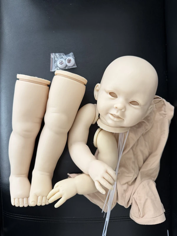 NPK 28inch Handicraft Enthusiast Reborn Bonnie Blank Doll Kit Unpainted Fresh Color DIY Doll Parts with Body and Eyes Include