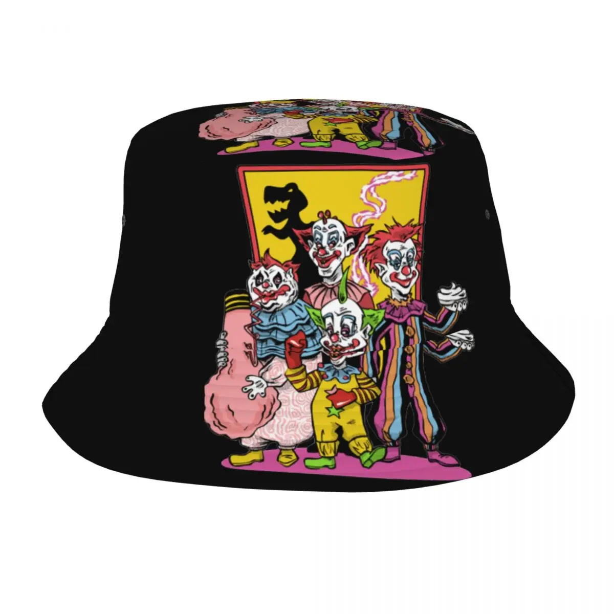 Unisex Bucket Hat Killer Klowns From Outer Space Headwear Fishing Caps Classic 80s Horror Clown Boonie Hat Dropshipping