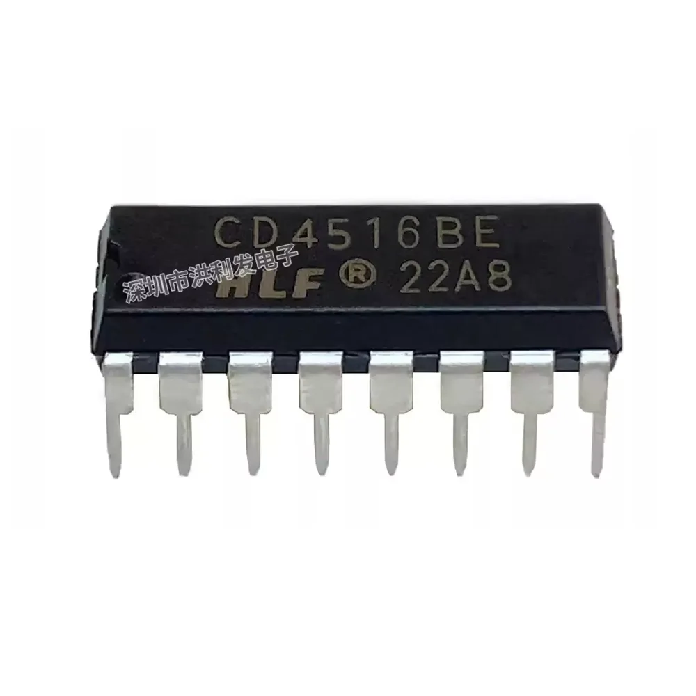 (10 pcs) CD4516BE DIP-16 CD4516 Presettable Binary Up/Down Counter CMOS 3V-18V