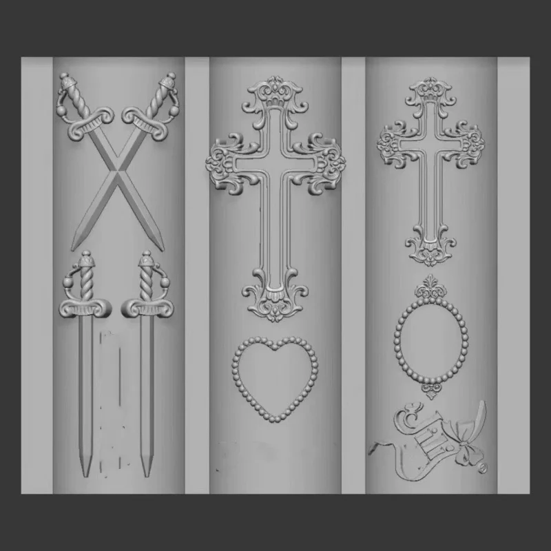 1Pc Gemstone Photo Frame Baroque 3D Acrylic Mold Nail Art Decorations DIY Silicone Nail Mold