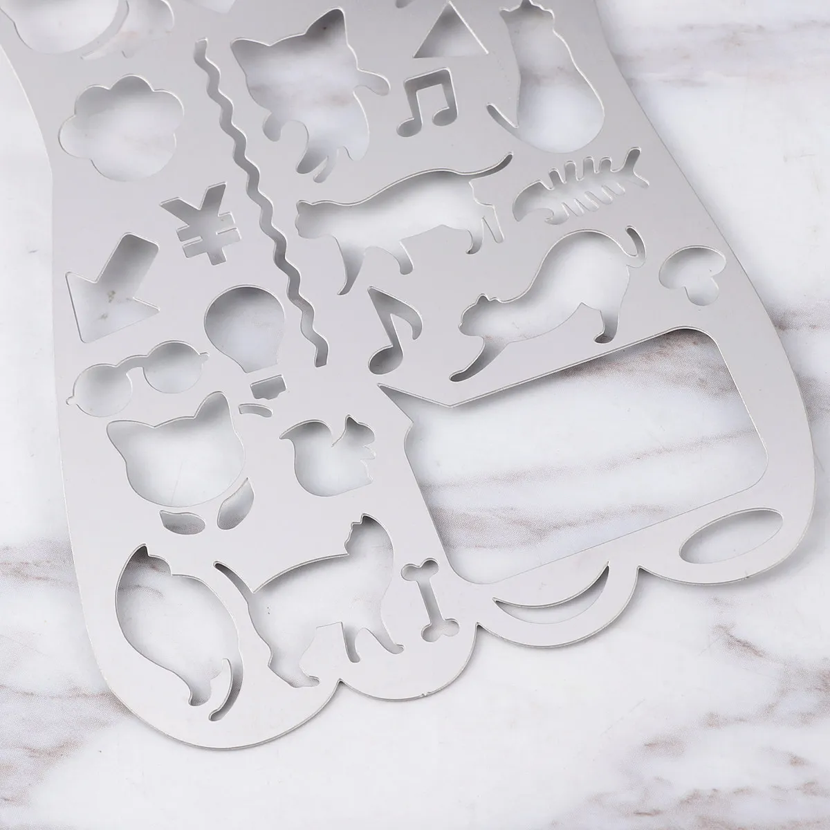 2Pcs Metal Waterproof Metal Drawing Stencil Reusable For Stencils For Journaling Art Teacher Steel Painting Craft