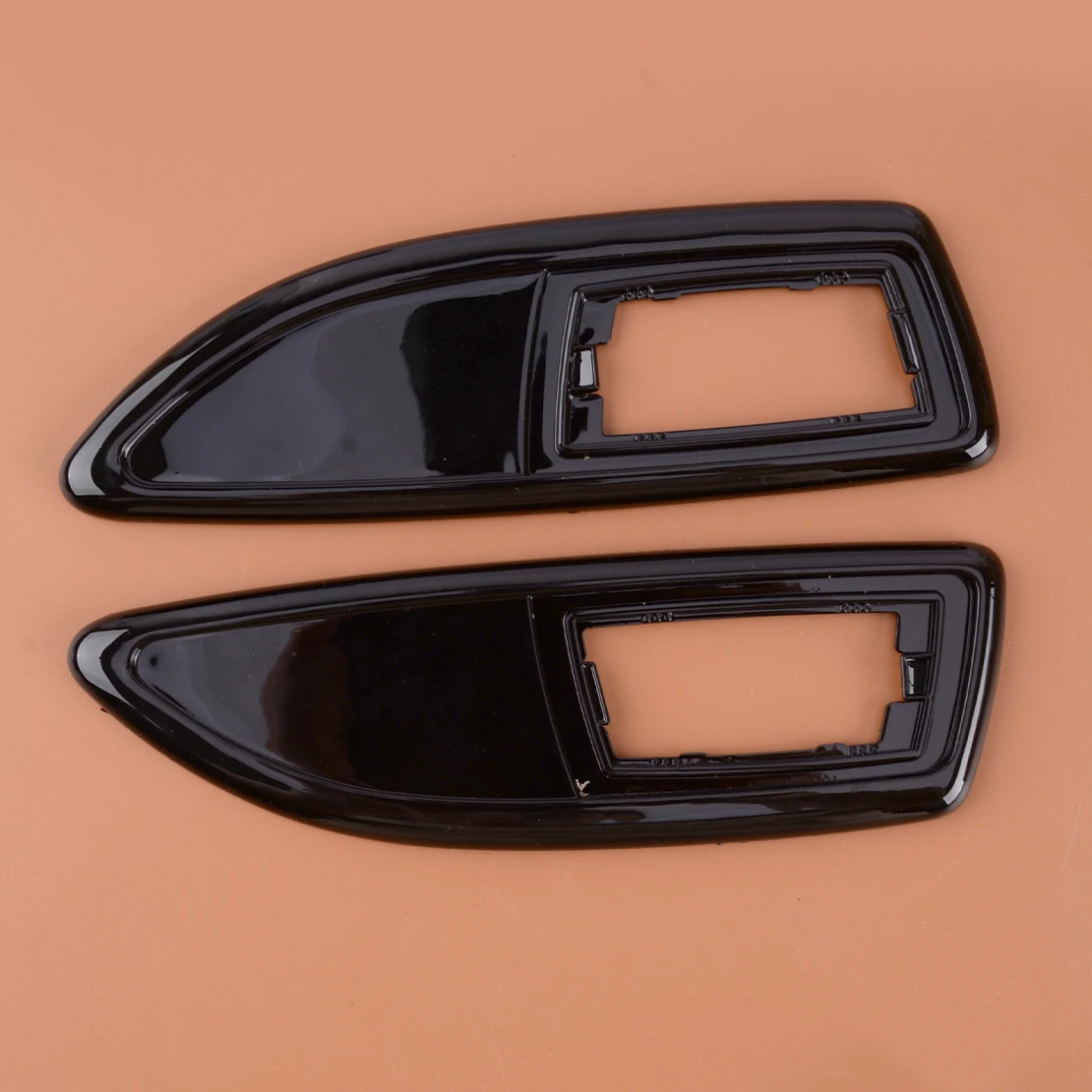 1 Pair Car Side Marker Light Lamp Repeater Indicator Surrounds Frame Trim ABS Fit for Vauxhall Corsa VXR D Gloss Black