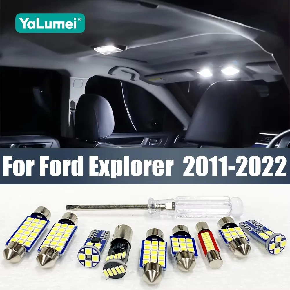 For Ford Explorer 5 2011 2012 2013 2014 2016 2017 2018 2020 2021 2022 5PCS Car LED Bulbs Interior Lamp Trunk Light Accessories