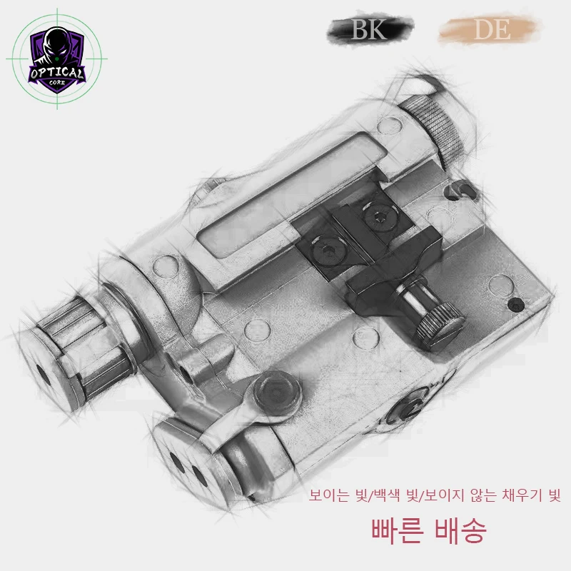 

WADSN PEQ Metal Mount Base Bottom Bracket Mount Kit PEQ15 White LED Lighting Flashlight UHP Plastic Box Toy Accessory