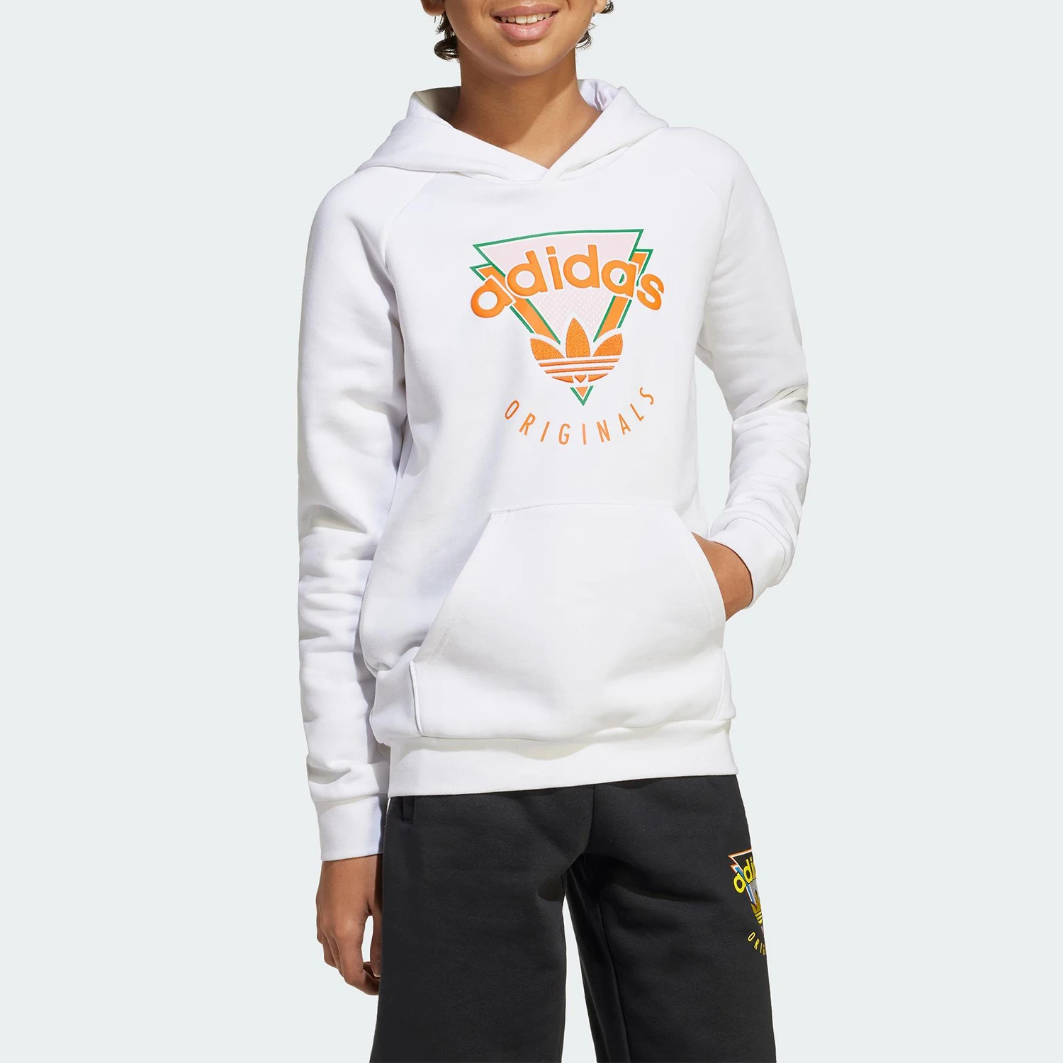 

Трикотажная толстовка с капюшоном Adidas Originals Authentic Trefoil для детей старшего возраста, повседневная, JC5863