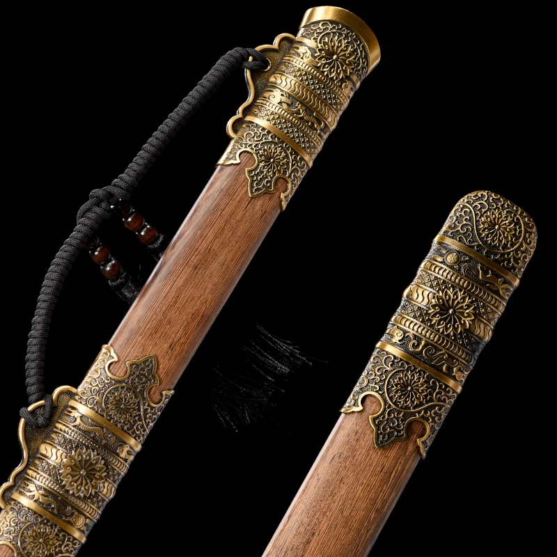 وظيفية الصينية العامة جيان السيف 1060 شفرة فولاذية حقيقي اليدوية كامل تانغ حاد جاهز للتدريب سلاح التنين كاتاناس