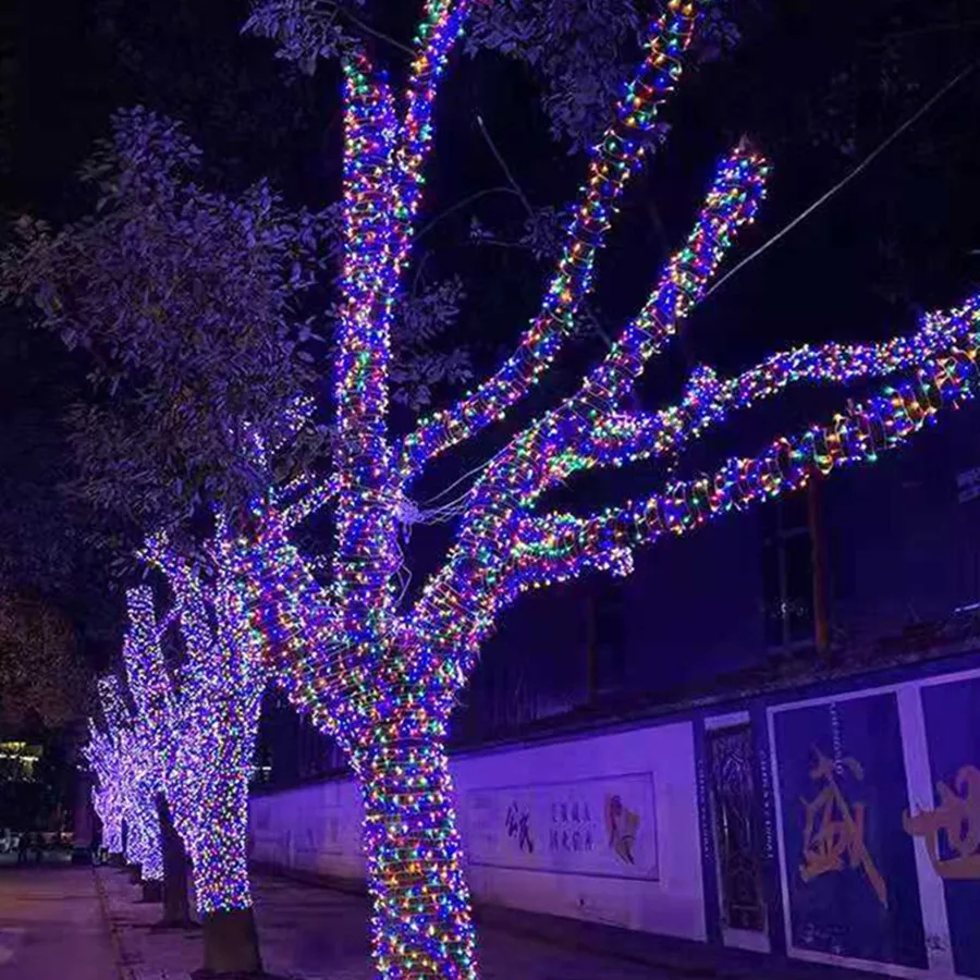 300/400/800Leds Knipperende Lichtslingers Voor Buitentuin Indoor Bruiloftsfeest Kerstboom Twinkelen Kerstverlichting Decoratie