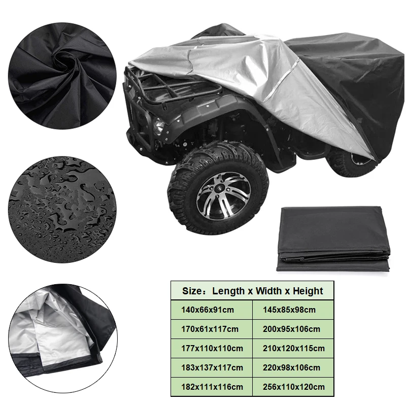 Lawn Mower Cover Waterproof Snowblower Cover UV Protection Shade Garden Yard Furniture Motorcycle Beach Car Tractor Cover