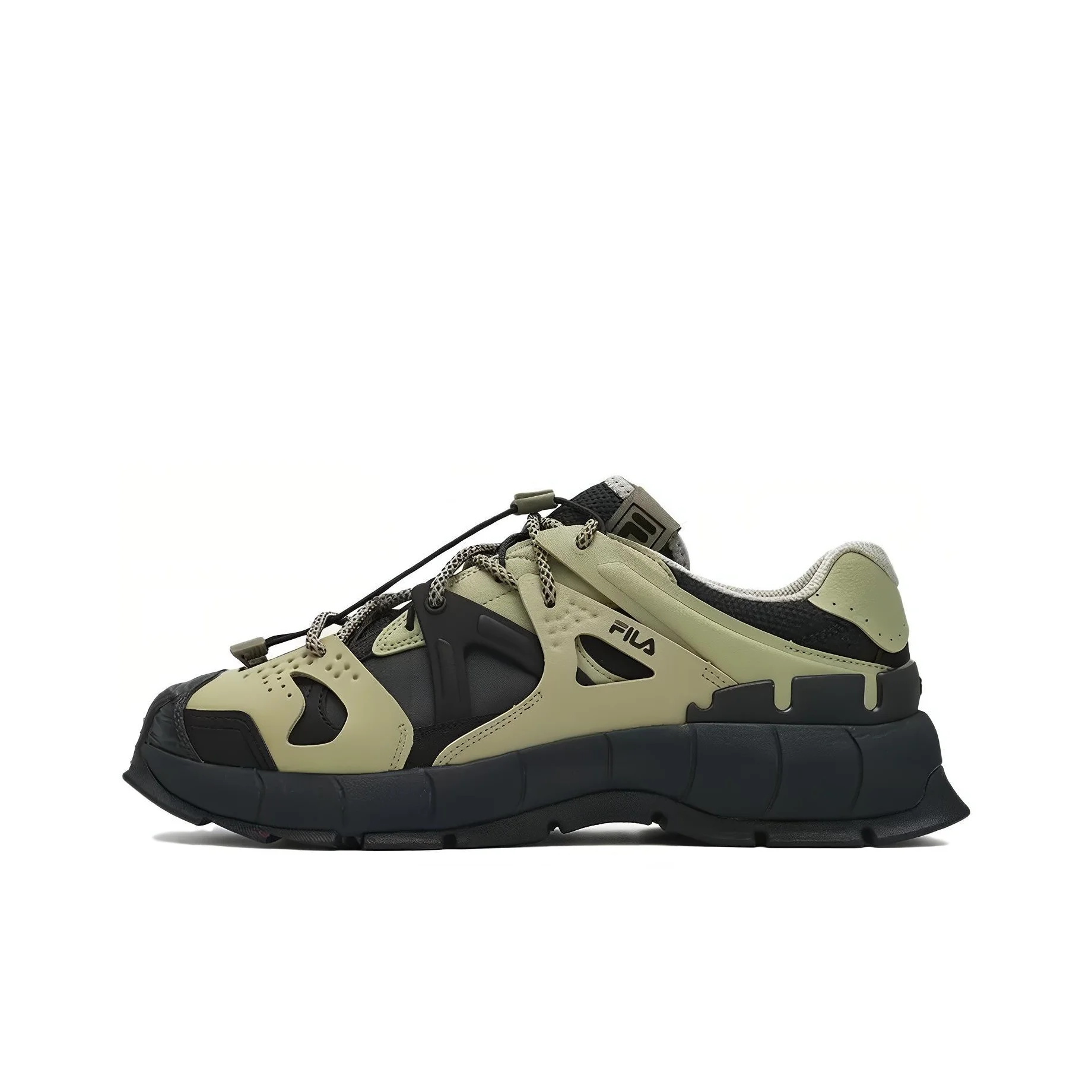 FILA INSETTO Chunky Sneakers Men's Low Top Black Yellow F12M341106FFS