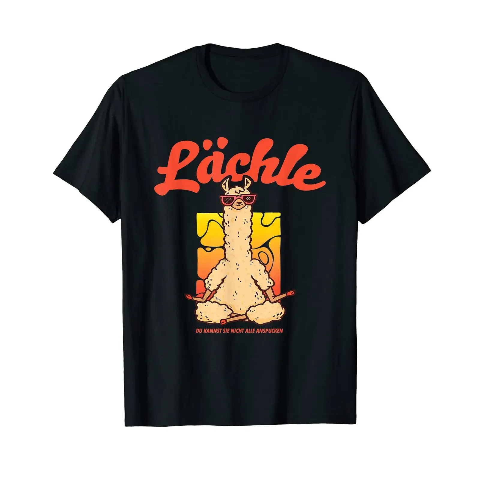 Alpaca-Spruch: „Lächle, du kannst sie alle nicht in die Augen spucken“ T-Shirt im Vintage-Stil, gewaschen, lässige Designerkleidung, Mode, leicht unisex, vielseitig