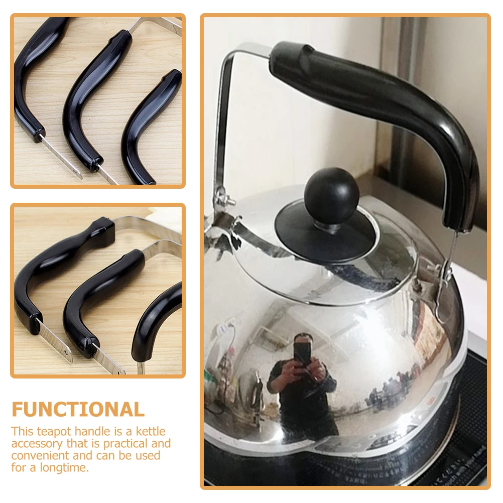 

1Set Teapot Handle Replacement Ergonomic Anti-Scalding Kettle Grip Lightweight Easy Clean Water Kettle Handle Accessory