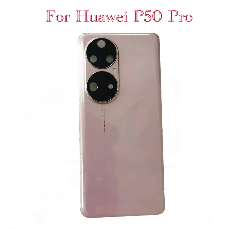 NEW For Huawei P50 Pro Back Battery Cover Glass Housing Case Door Rear With Frame Camera Lens with Sticker Replacement