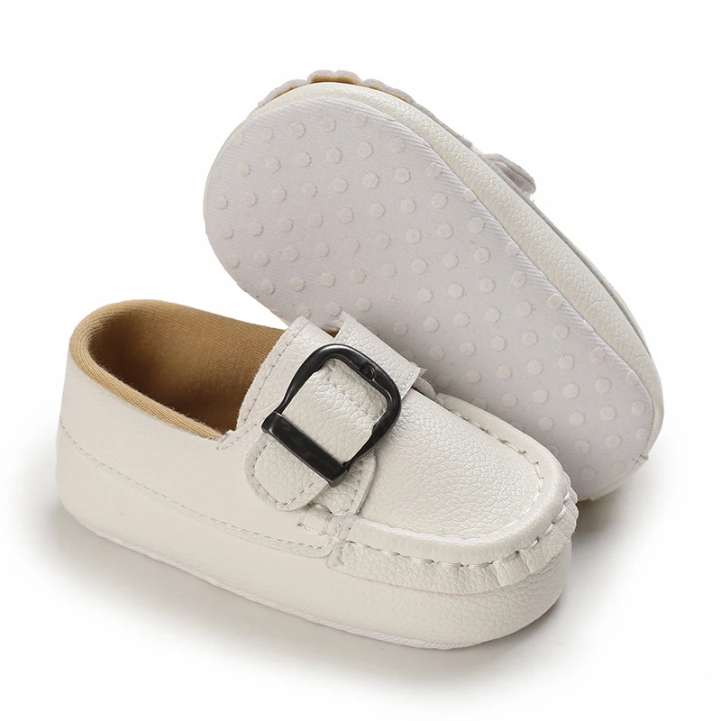 0-12 Months Infant Spring Shoe Newborn Infant Girls and Boys Recreational Baptism Non-Slip Walking Shoe White Soft-soled Sneaker