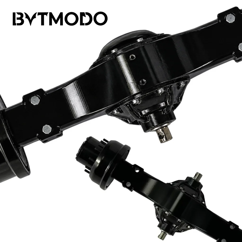TM Style Metal Rear Axle Through Axle with Wheel Hubs for 1/14 Tamiya RC Tractor Truck Tipper DIY Upgrade Parts
