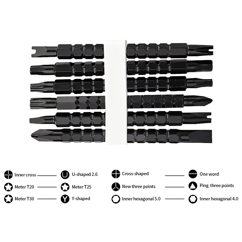 Ratchet Screwdriver Set 13 In 1 Short Handle Cross Groove Drill Telescopic Dual Purpose Small Chrome Vanadium Steel Repair Tools