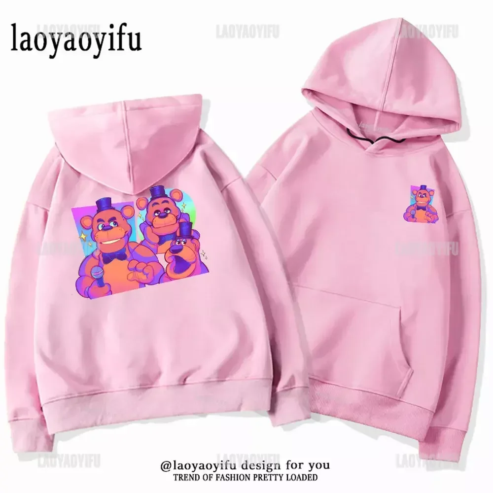 Sudadera con capucha Fnafs Five Night At Freddys para hombre y mujer, Tops de moda informales con estampado de dibujos animados, abrigo para otoño e