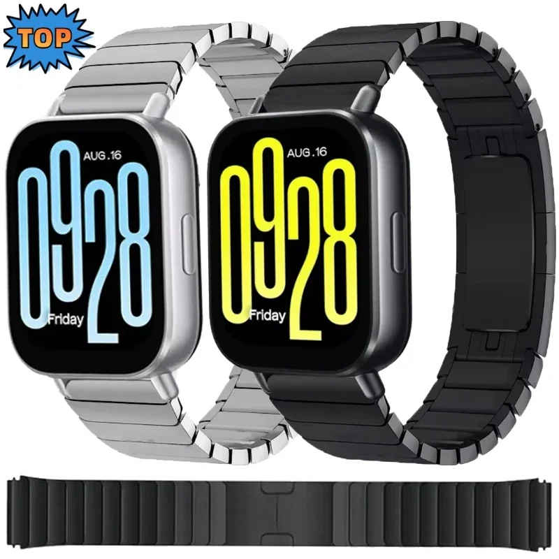 Metalen band voor Redmi Watch 5 Actieve roestvrijstalen riem Vervangbare polsband voor Redmi Watch 5 Lite Armbandriemaccessoires