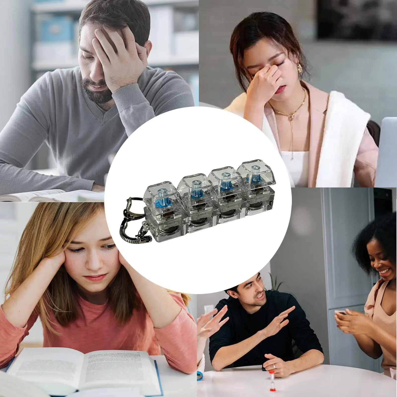 Toetsenbord Fidget Speelgoed Transparant Kleurrijk Lichten Clicker Volwassenen Toetsenbord Fidget Voor Volwassenen Jongens Meisjes Familie Reisrugzak