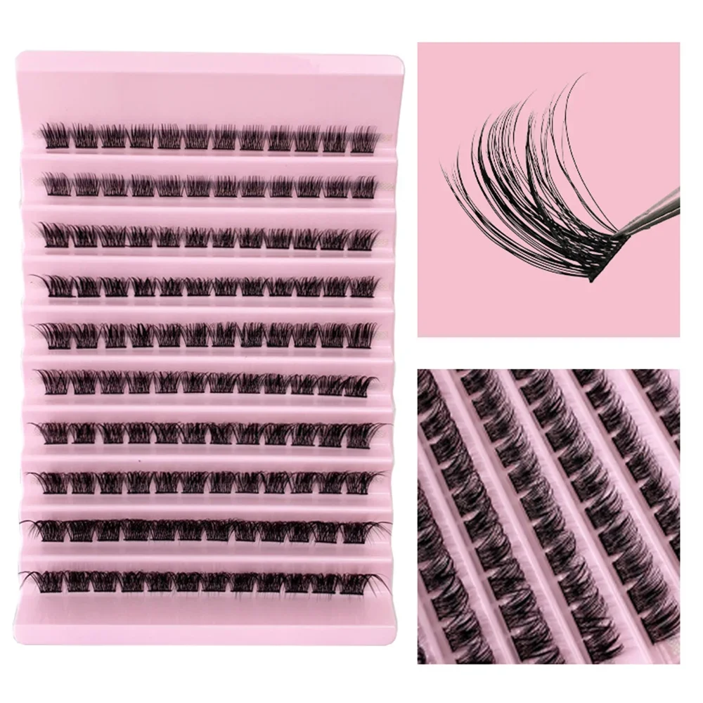 Lash Clusters 120pcs Cluster Lashes 8-16mm Individual Lashes Natural Look D Curl Fluffy Cluster Lashes DIY Eyelash Extension