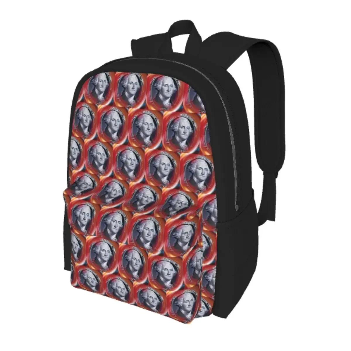 

George Washington And Abraham Lincoln Student Backpack School Bag Hiking Travel Daypack for Men Women Bookbag Shoulder Bags